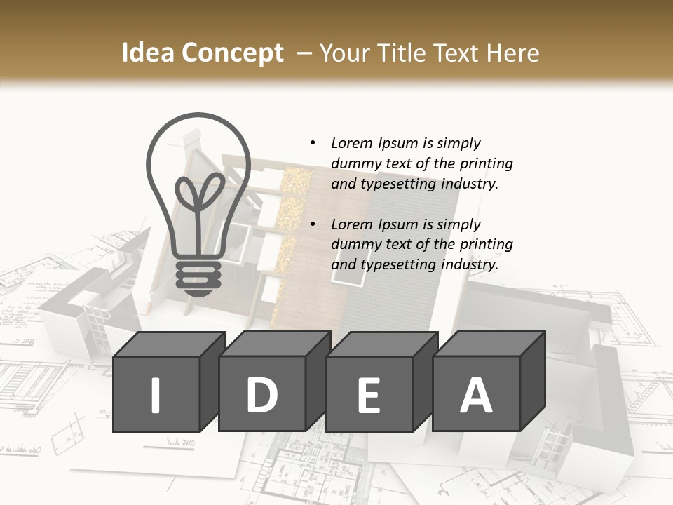 Prefabricated Detached Home PowerPoint Template