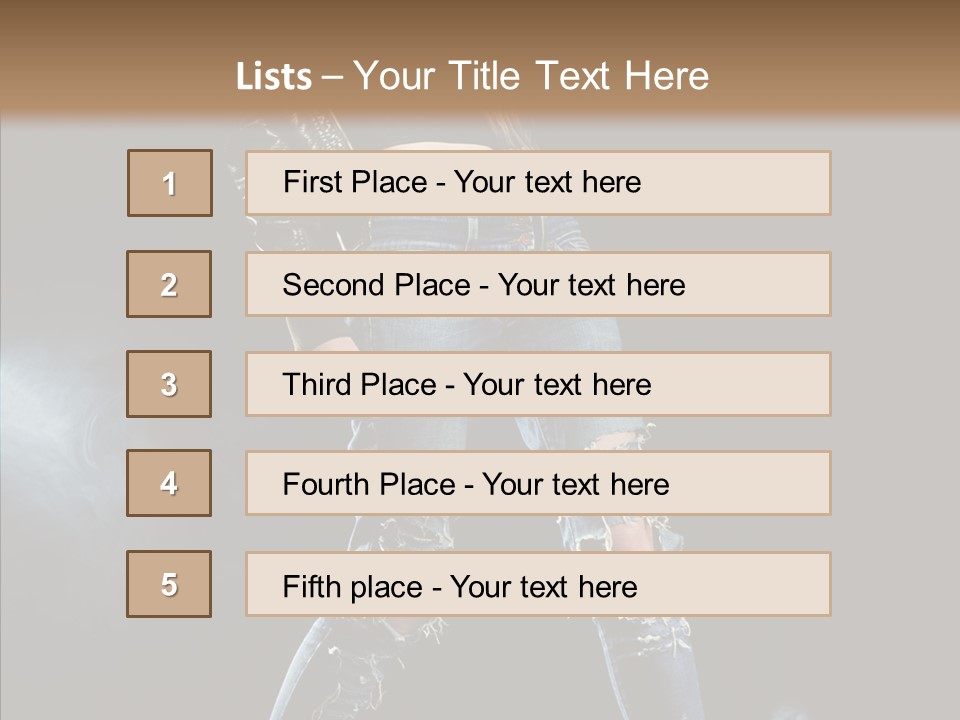 People Female Length PowerPoint Template