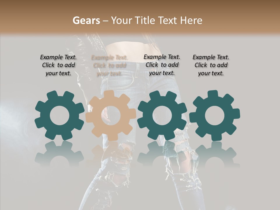 People Female Length PowerPoint Template