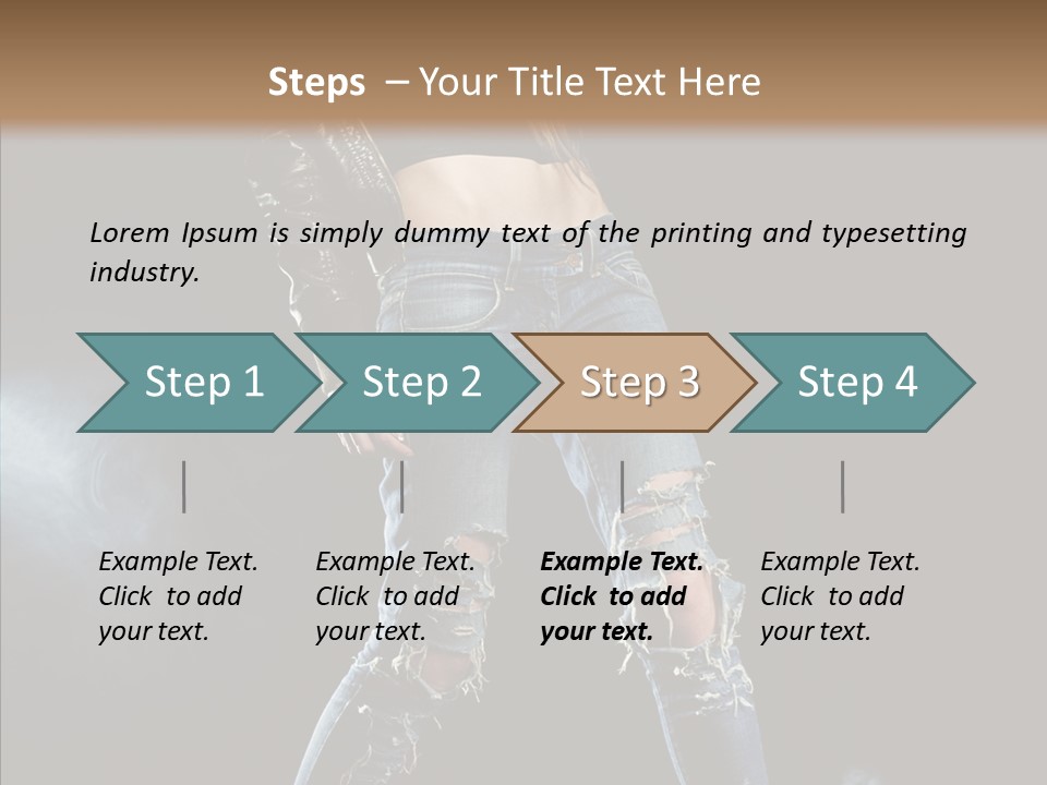 People Female Length PowerPoint Template