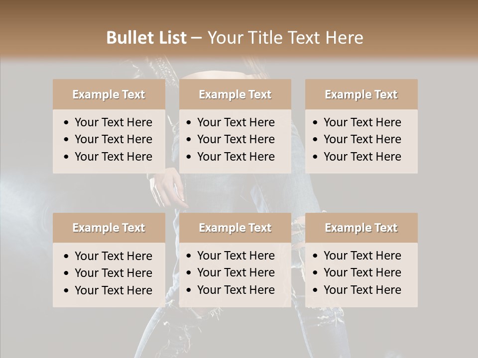 People Female Length PowerPoint Template