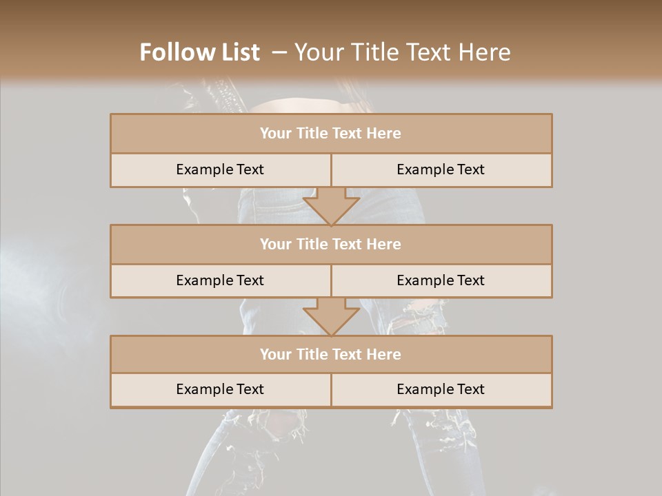 People Female Length PowerPoint Template