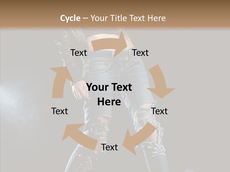 People Female Length PowerPoint Template