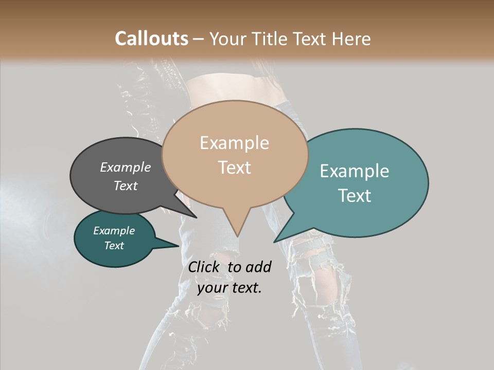 People Female Length PowerPoint Template