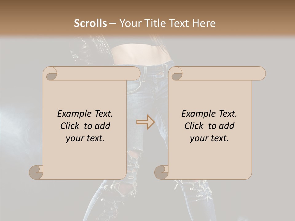 People Female Length PowerPoint Template