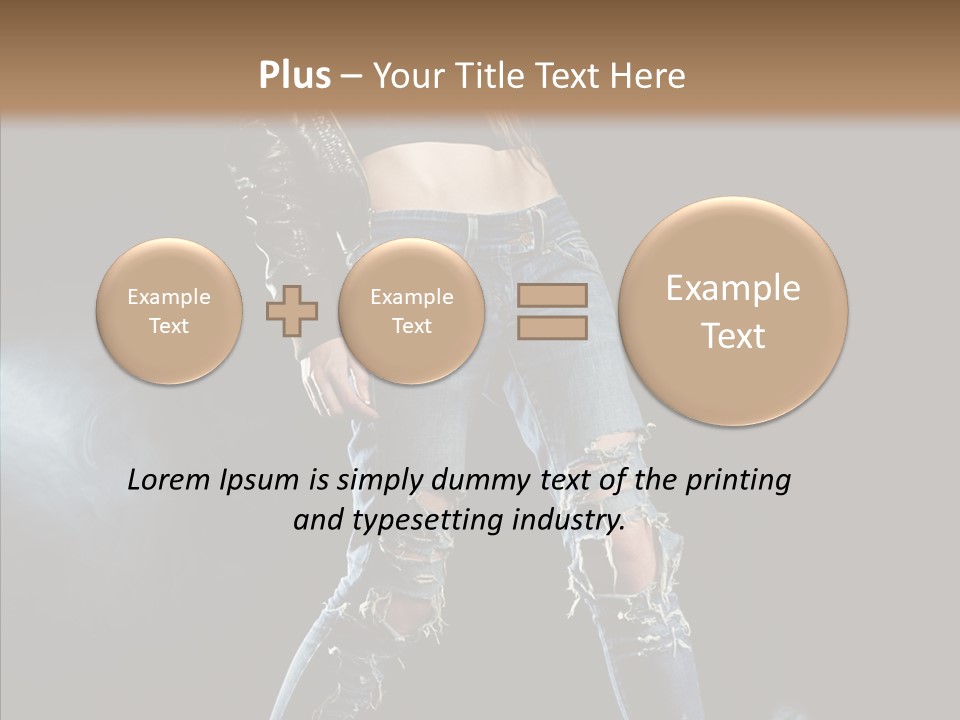 People Female Length PowerPoint Template