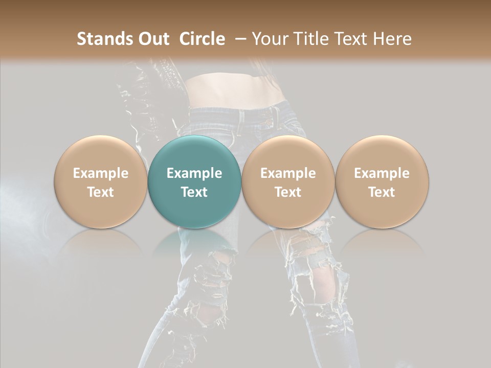 People Female Length PowerPoint Template