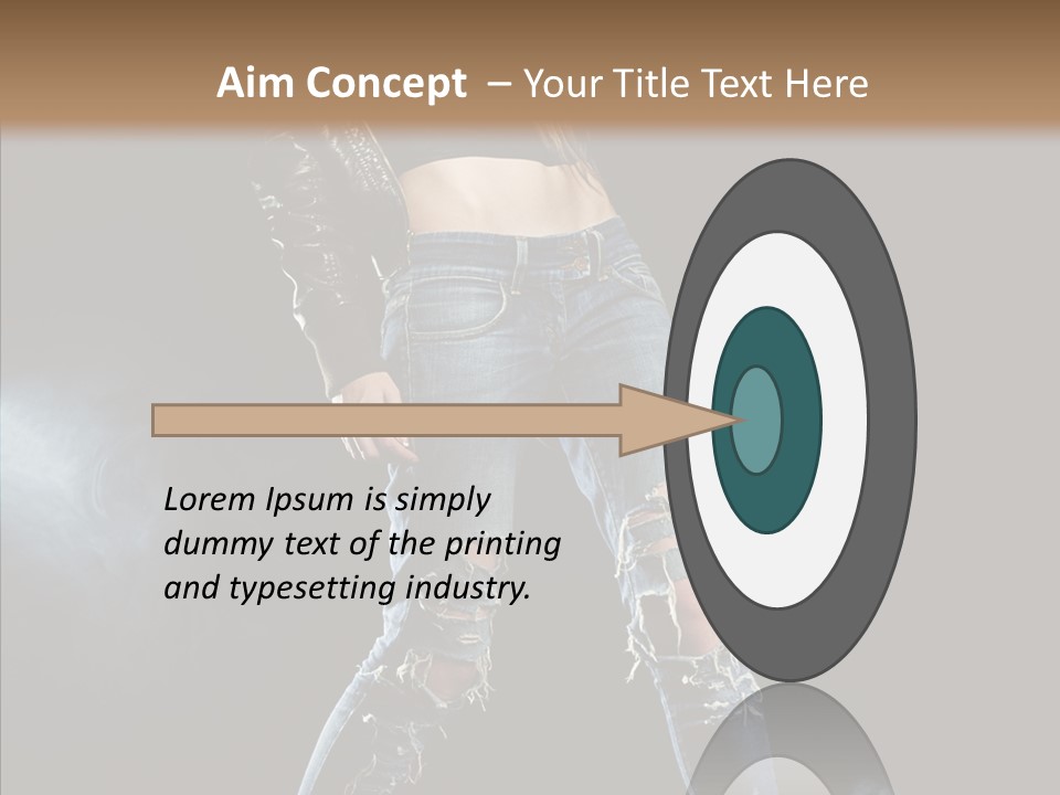 People Female Length PowerPoint Template