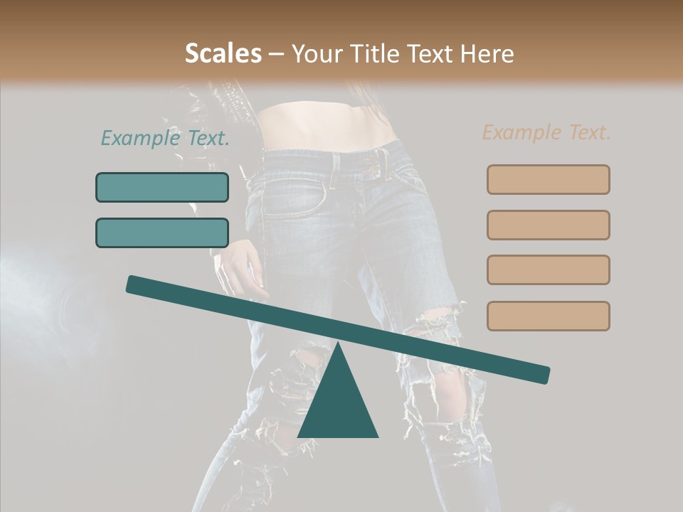 People Female Length PowerPoint Template