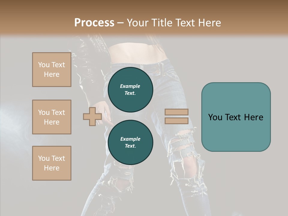 People Female Length PowerPoint Template