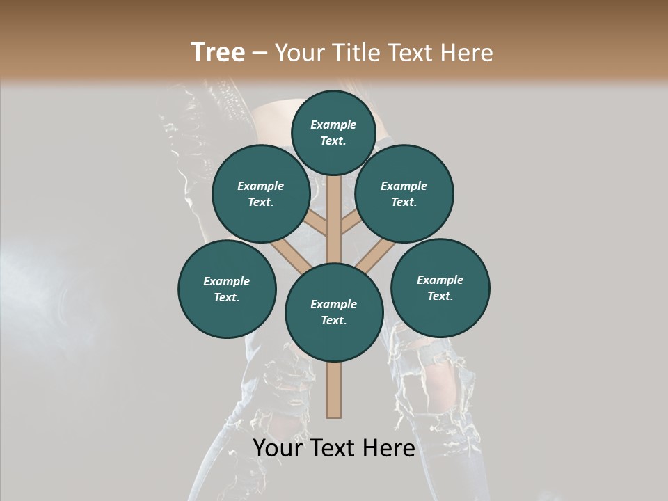 People Female Length PowerPoint Template