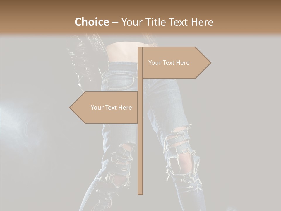 People Female Length PowerPoint Template
