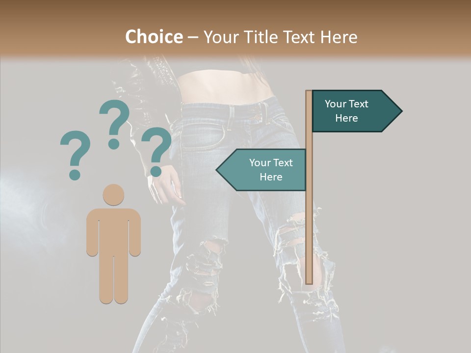 People Female Length PowerPoint Template