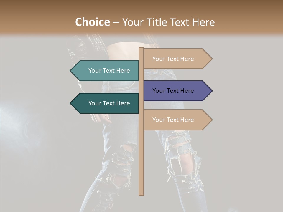 People Female Length PowerPoint Template