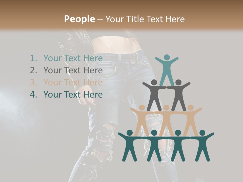 People Female Length PowerPoint Template