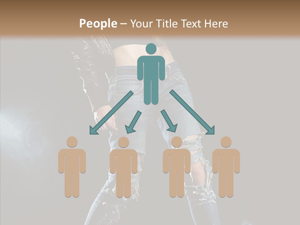 People Female Length PowerPoint Template