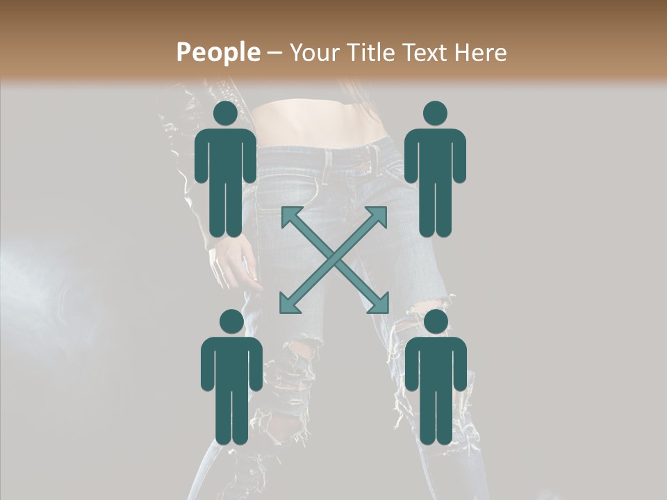 People Female Length PowerPoint Template