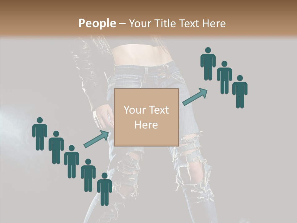 People Female Length PowerPoint Template