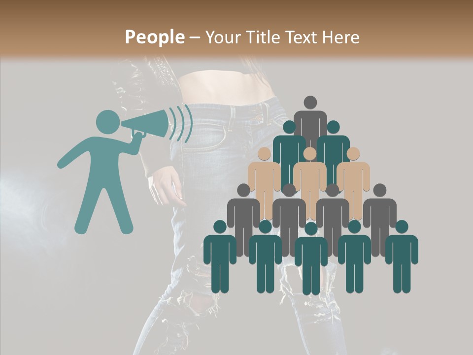 People Female Length PowerPoint Template