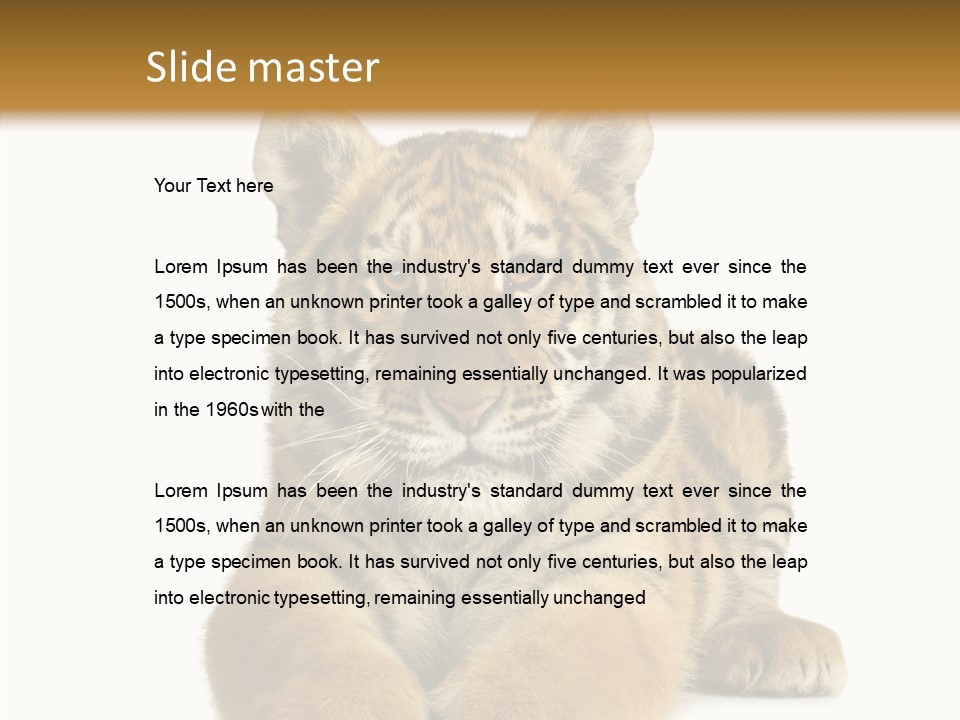 Wildlife Stripes Predator PowerPoint Template