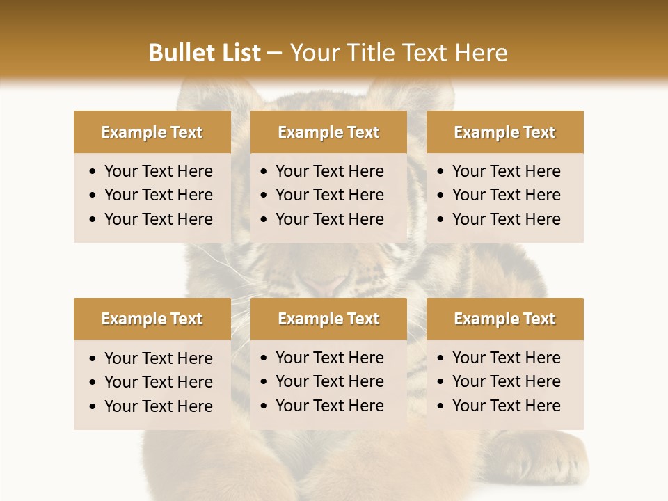 Wildlife Stripes Predator PowerPoint Template