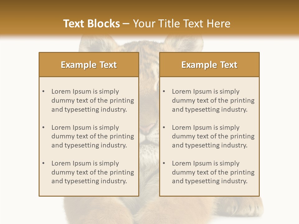 Wildlife Stripes Predator PowerPoint Template