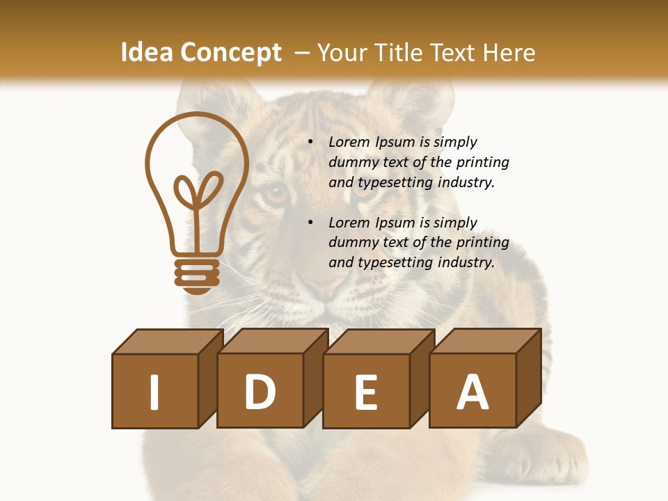 Wildlife Stripes Predator PowerPoint Template