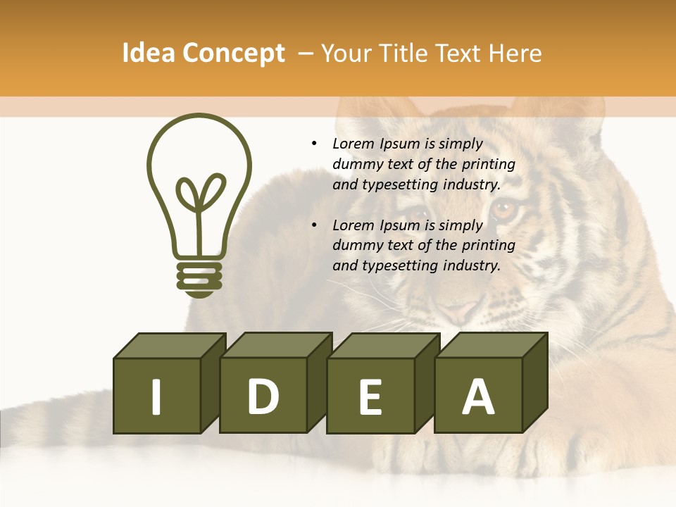 Mammal Tiger Studio PowerPoint Template