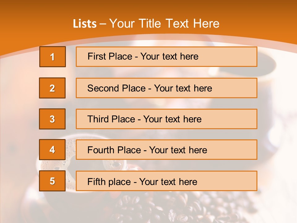 Roasted Grain Coffee Bean PowerPoint Template