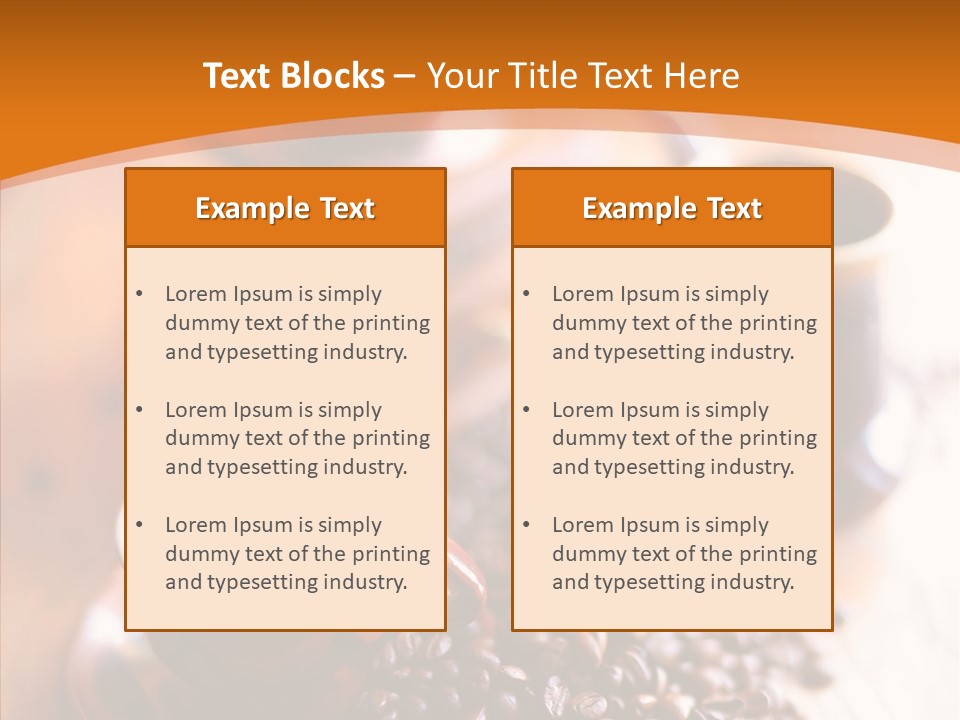 Roasted Grain Coffee Bean PowerPoint Template