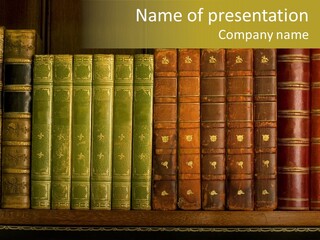 Classic Bibliophile Data PowerPoint Template