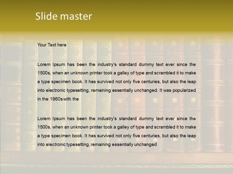 Classic Bibliophile Data PowerPoint Template