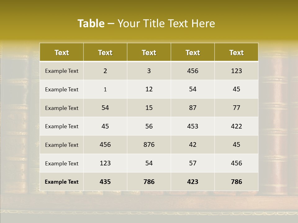 Classic Bibliophile Data PowerPoint Template