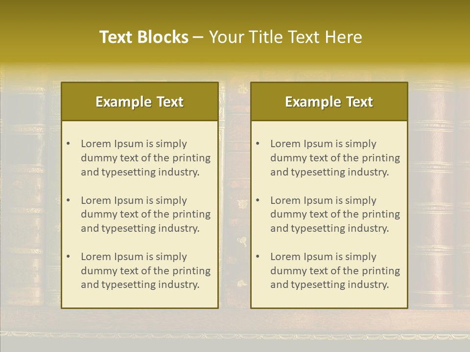 Classic Bibliophile Data PowerPoint Template