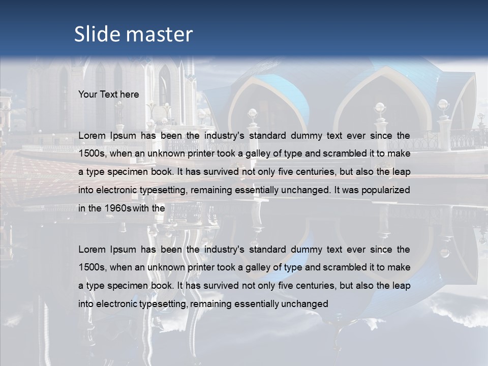 Reflection Gold Serene PowerPoint Template