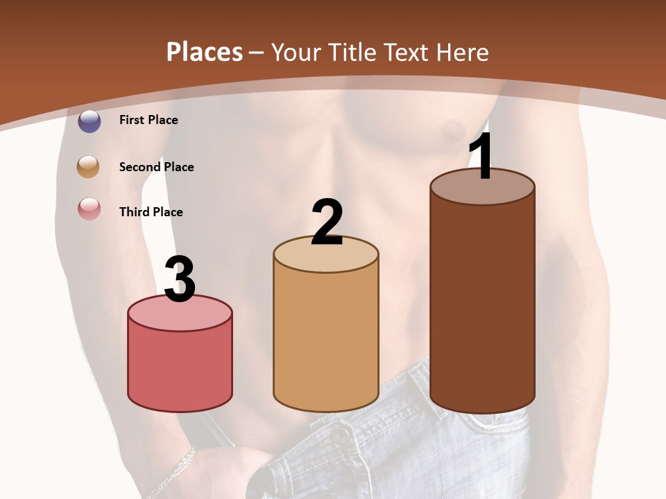 White Naked Strong PowerPoint Template