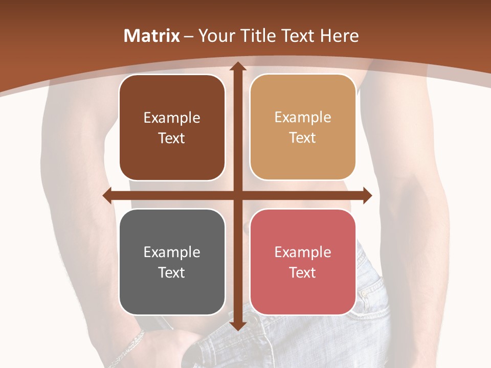 White Naked Strong PowerPoint Template