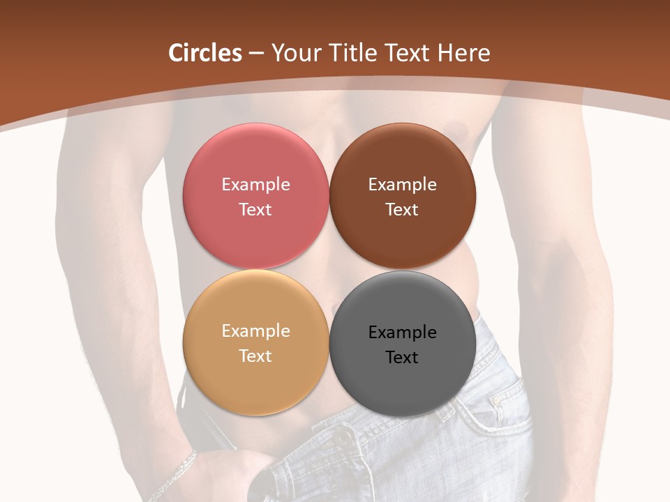 White Naked Strong PowerPoint Template