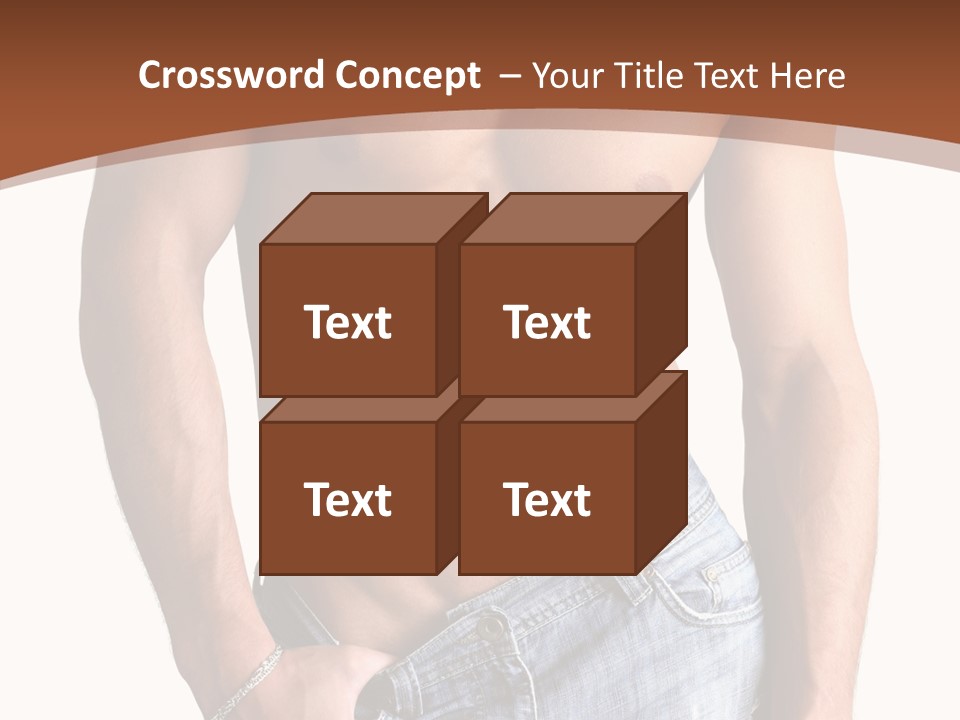 White Naked Strong PowerPoint Template