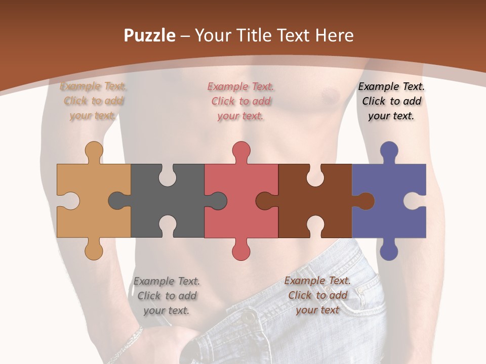 White Naked Strong PowerPoint Template