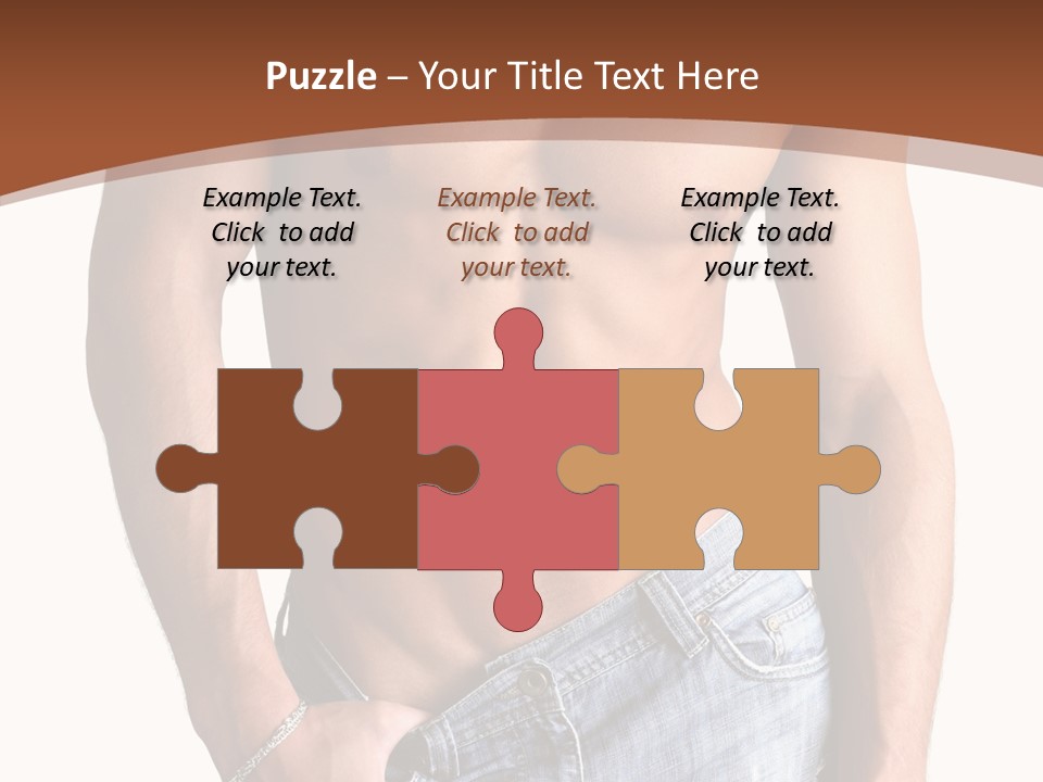 White Naked Strong PowerPoint Template