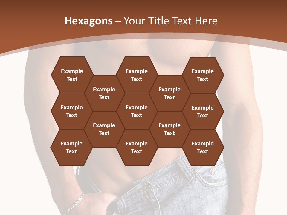 White Naked Strong PowerPoint Template