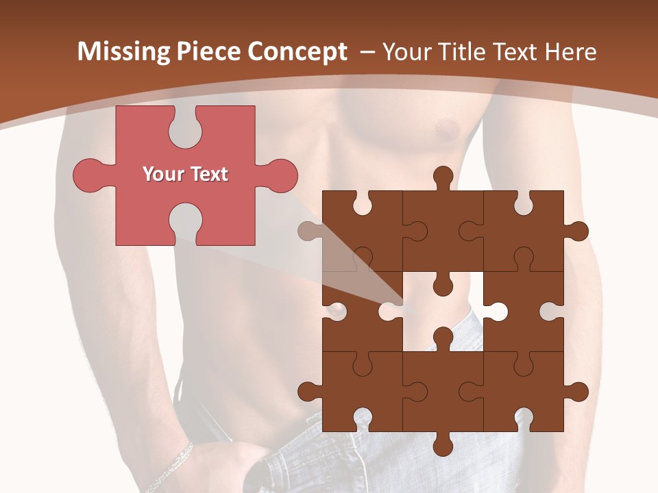 White Naked Strong PowerPoint Template