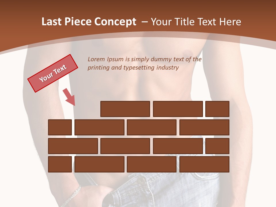 White Naked Strong PowerPoint Template