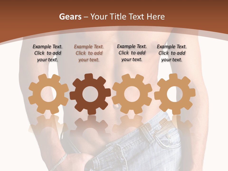 White Naked Strong PowerPoint Template