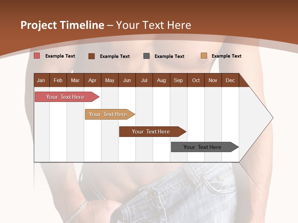 White Naked Strong PowerPoint Template
