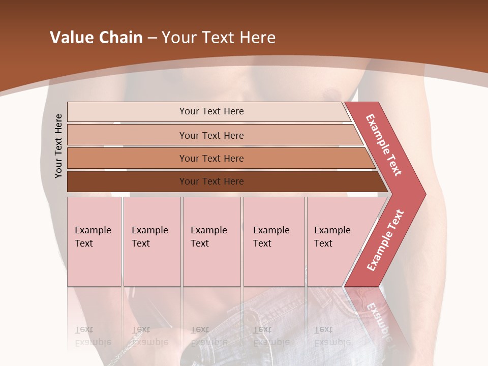 White Naked Strong PowerPoint Template
