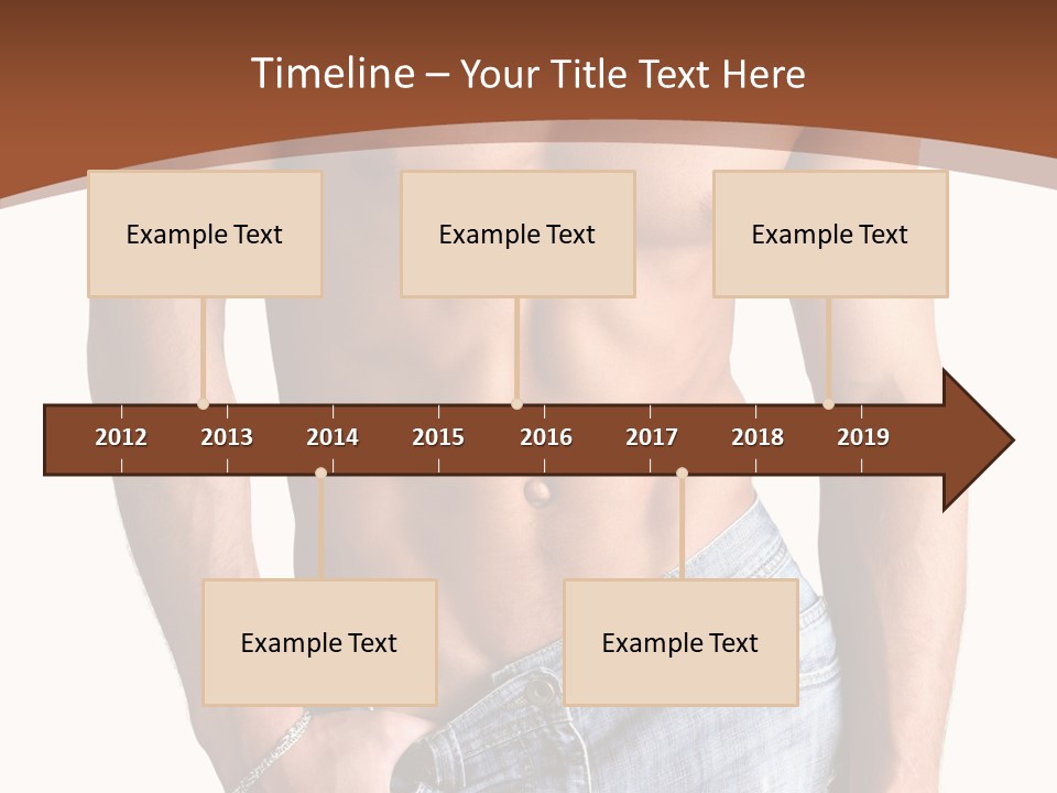 White Naked Strong PowerPoint Template