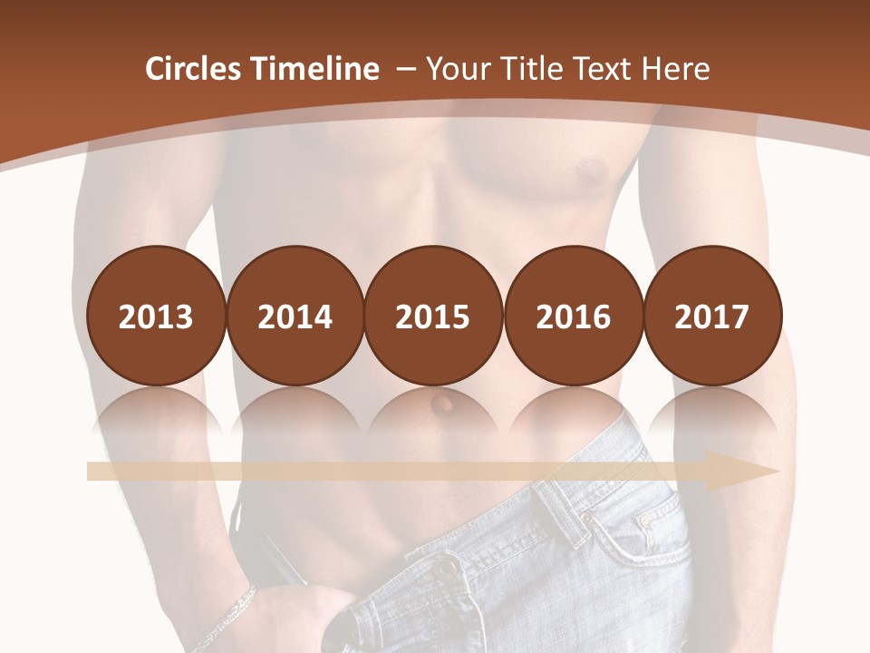 White Naked Strong PowerPoint Template