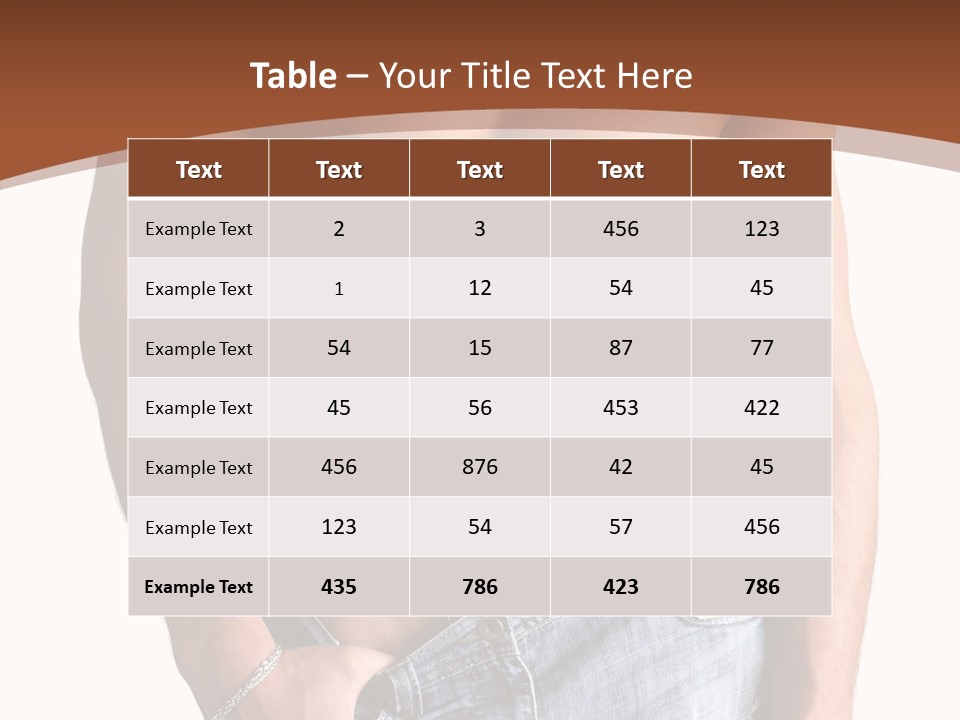 White Naked Strong PowerPoint Template